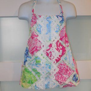 Lilly Pulitzer Jubilee Patchwork Halter Top Size 5 Girl's